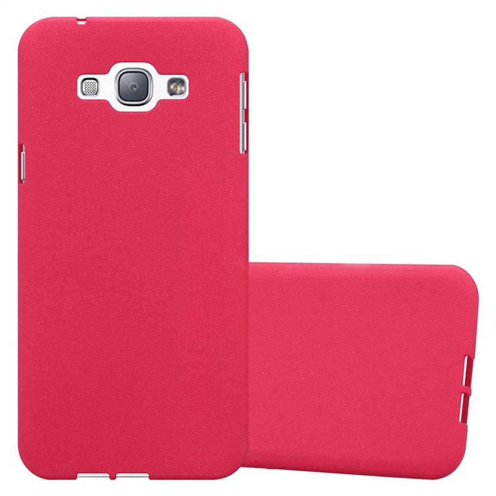Cadorabo Schutzhülle für Samsung Galaxy A8 2015 Hülle in Rot Handyhülle TPU Etui Cover Case