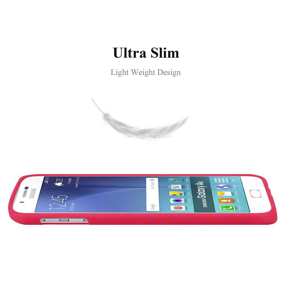 Cadorabo Schutzhülle für Samsung Galaxy A8 2015 Hülle in Rot Handyhülle TPU Etui Cover Case