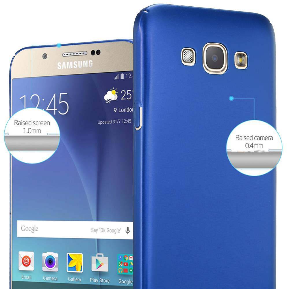Cadorabo Hülle für Samsung Galaxy A8 2015 Schutzhülle in Blau Hard Case Handy Hülle Etui