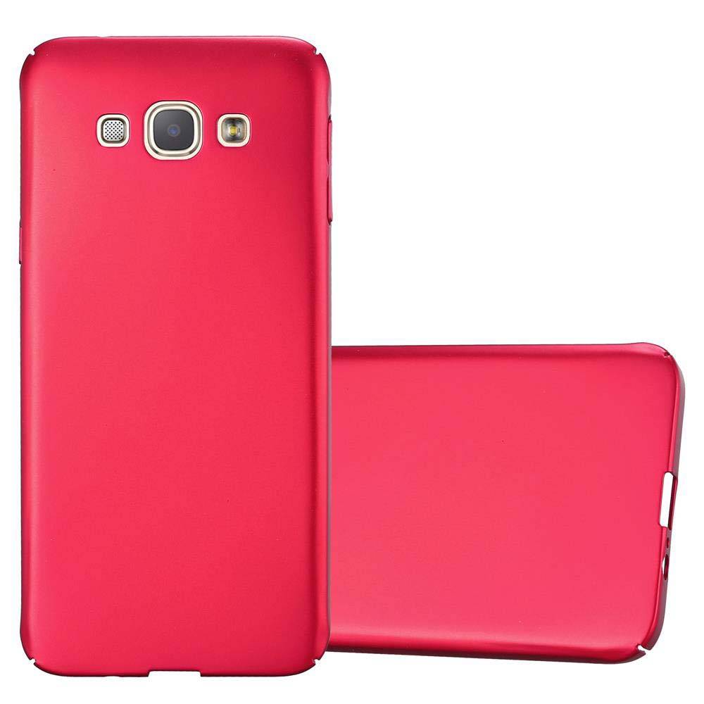Cadorabo Hülle für Samsung Galaxy A8 2015 Schutzhülle in Rot Hard Case Handy Hülle Etui