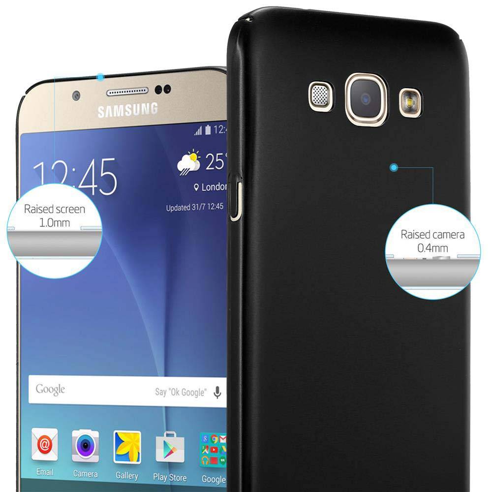 Cadorabo Hülle für Samsung Galaxy A8 2015 Schutzhülle in Schwarz Hard Case Handy Hülle Etui