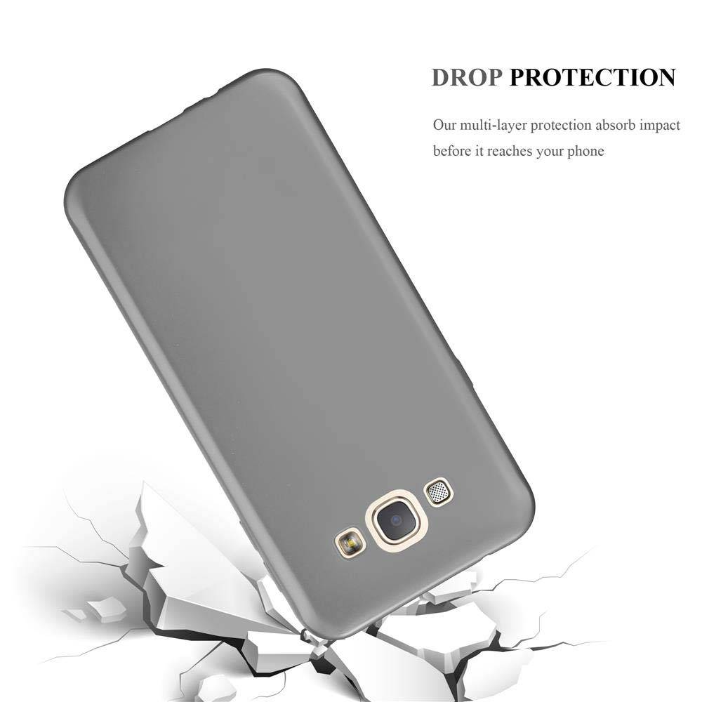 Cadorabo Schutzhülle für Samsung Galaxy A8 2015 Hülle in Grau Handyhülle TPU Silikon Etui Cover Case