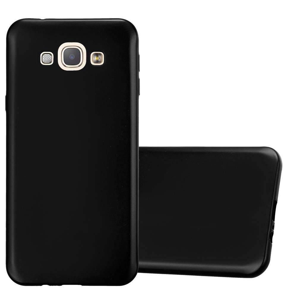 Cadorabo Schutzhülle für Samsung Galaxy A8 2015 Hülle in Schwarz Handyhülle TPU Silikon Etui Cover Case