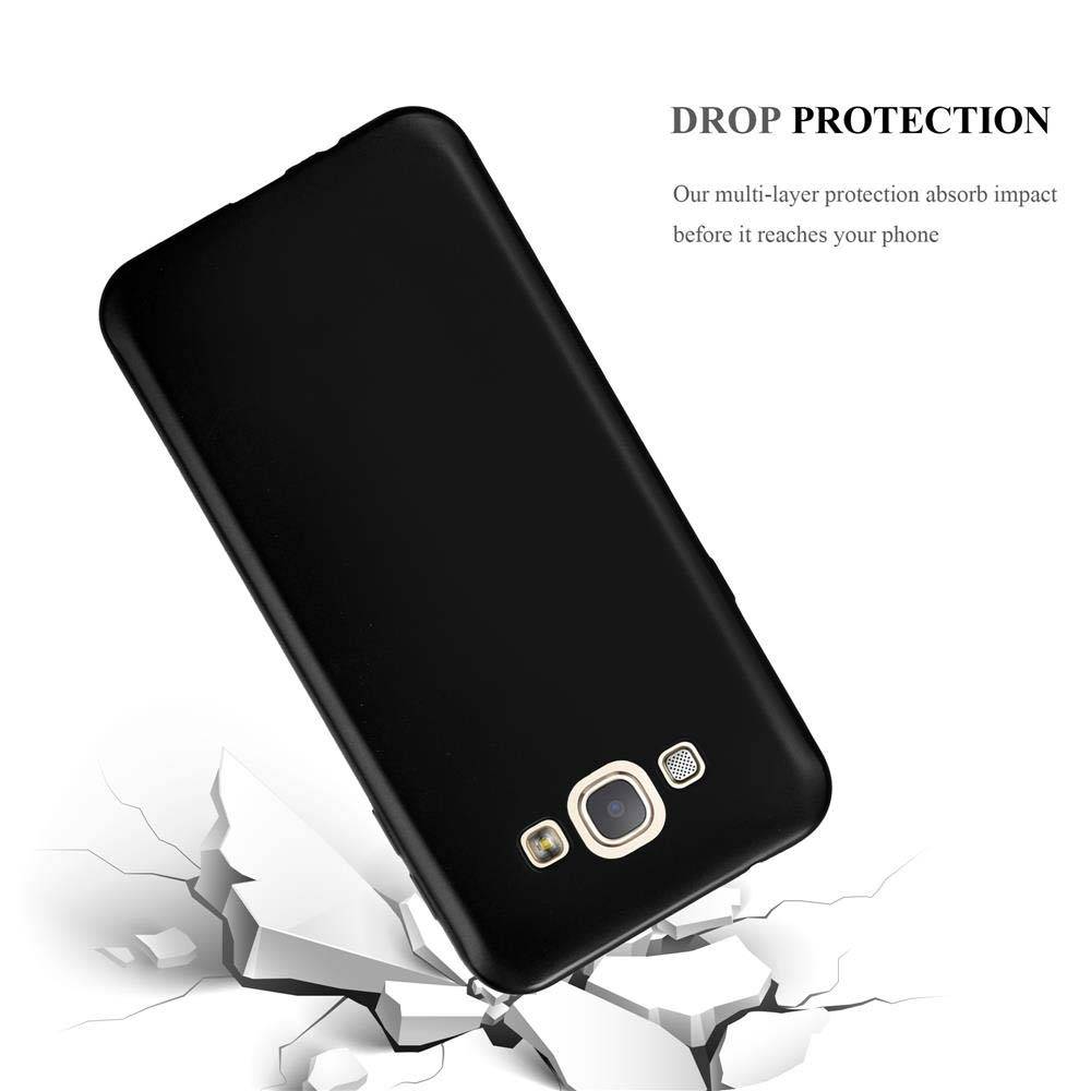 Cadorabo Schutzhülle für Samsung Galaxy A8 2015 Hülle in Schwarz Handyhülle TPU Silikon Etui Cover Case