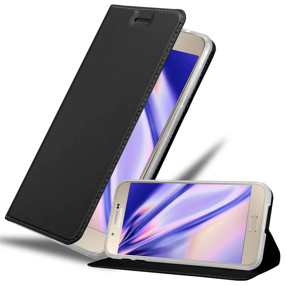 Cadorabo Handyhülle für Samsung Galaxy A8 2015 Schutz Hülle in Schwarz Cover Etui Book Case Booklet