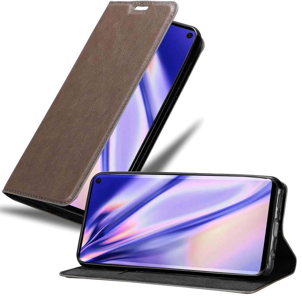 Cadorabo Hülle für Samsung Galaxy S10 4G Schutz Hülle in Braun Handyhülle Etui Case Cover Magnetverschluss