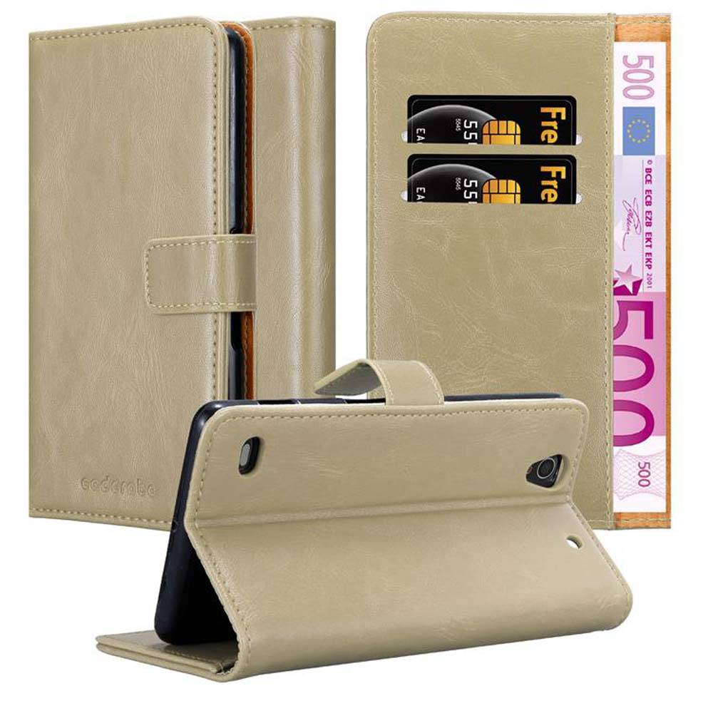 Cadorabo Hülle für Sony Xperia C4 Schutzhülle in Braun Handyhülle Book Tasche Case Etui Luxury
