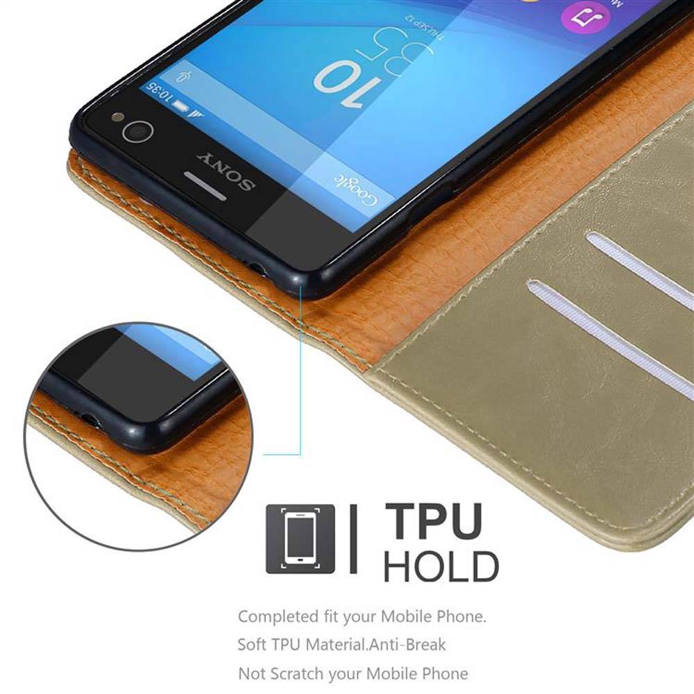 Cadorabo Hülle für Sony Xperia C4 Schutzhülle in Braun Handyhülle Book Tasche Case Etui Luxury
