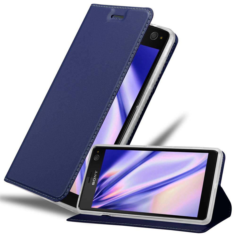 Cadorabo Handyhülle für Sony Xperia C4 Schutz Hülle in Blau Cover Etui Book Case Booklet