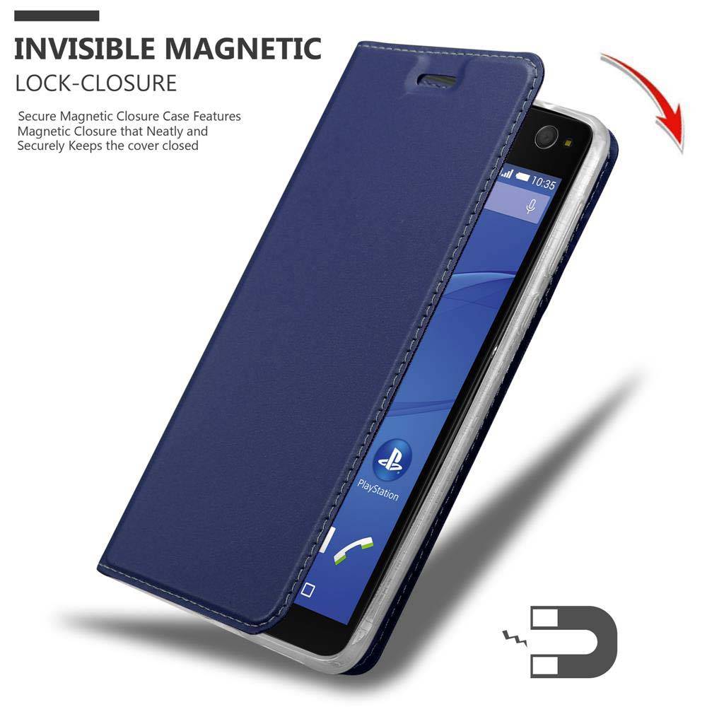 Cadorabo Handyhülle für Sony Xperia C4 Schutz Hülle in Blau Cover Etui Book Case Booklet