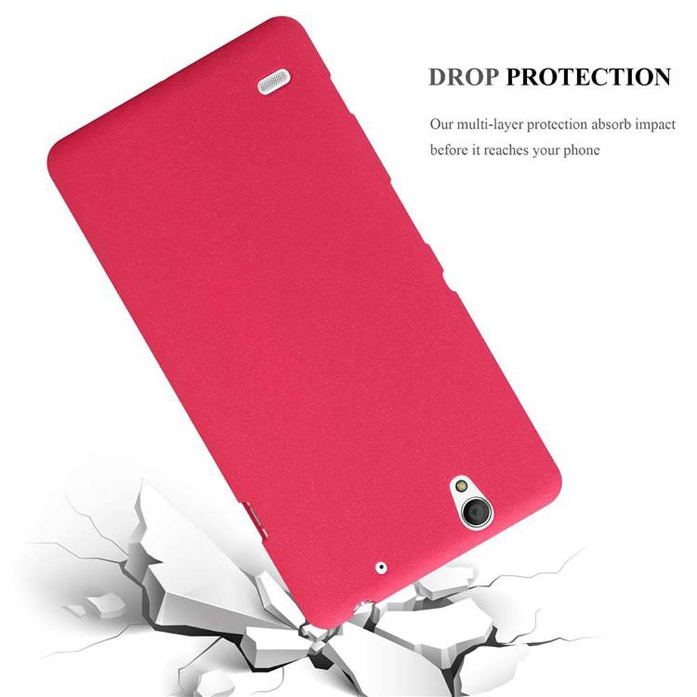 Cadorabo Schutzhülle für Sony Xperia C4 Hülle in Rot Handyhülle TPU Etui Cover Case