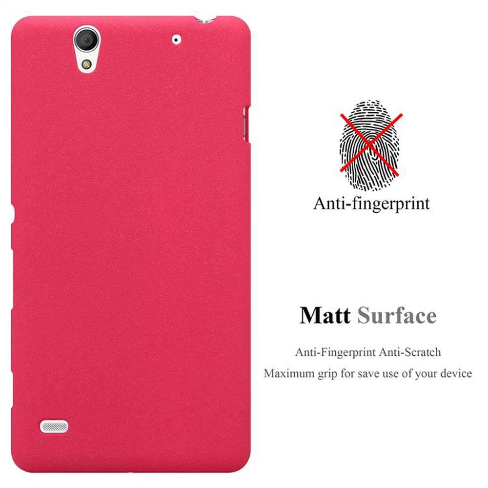 Cadorabo Schutzhülle für Sony Xperia C4 Hülle in Rot Handyhülle TPU Etui Cover Case