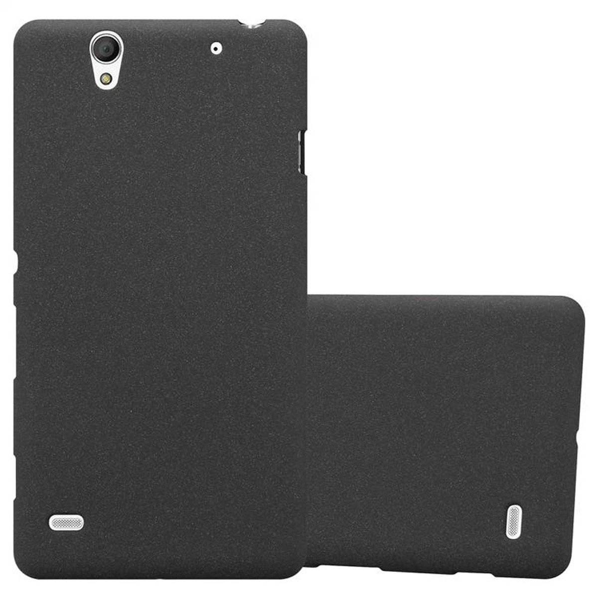 Flexible TPU Silikon Handy Schutzhülle - Hülle - ultra slim, frost schwarz, Backcover für Sony Xperia C4