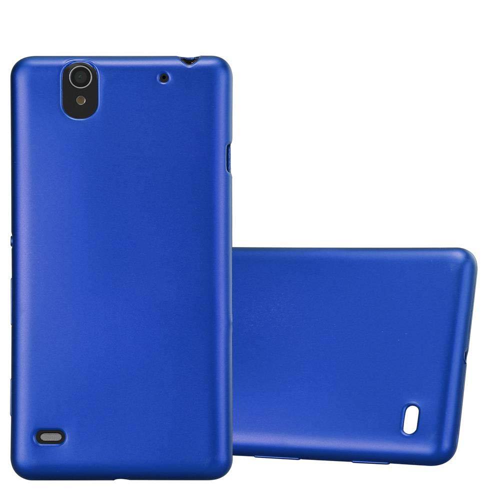 Cadorabo Schutzhülle für Sony Xperia C4 Hülle in Blau Handyhülle TPU Silikon Etui Cover Case