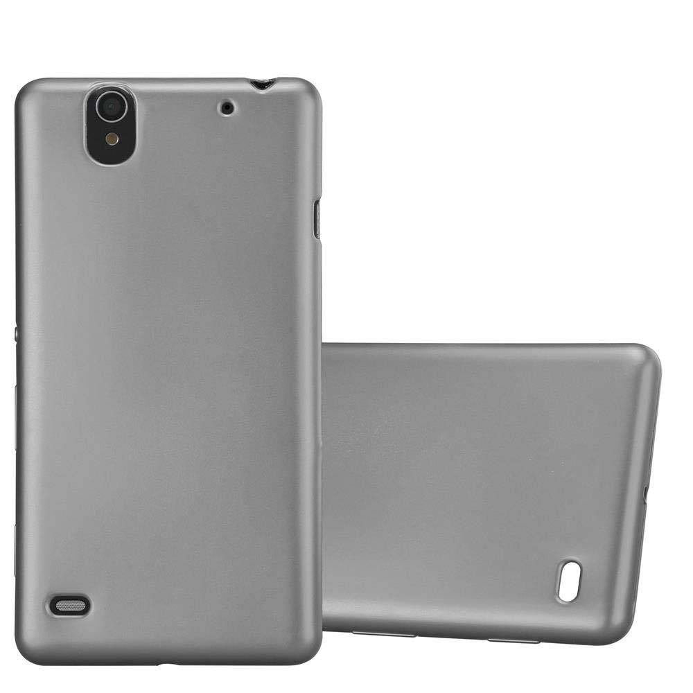 Cadorabo Schutzhülle für Sony Xperia C4 Hülle in Grau Handyhülle TPU Silikon Etui Cover Case