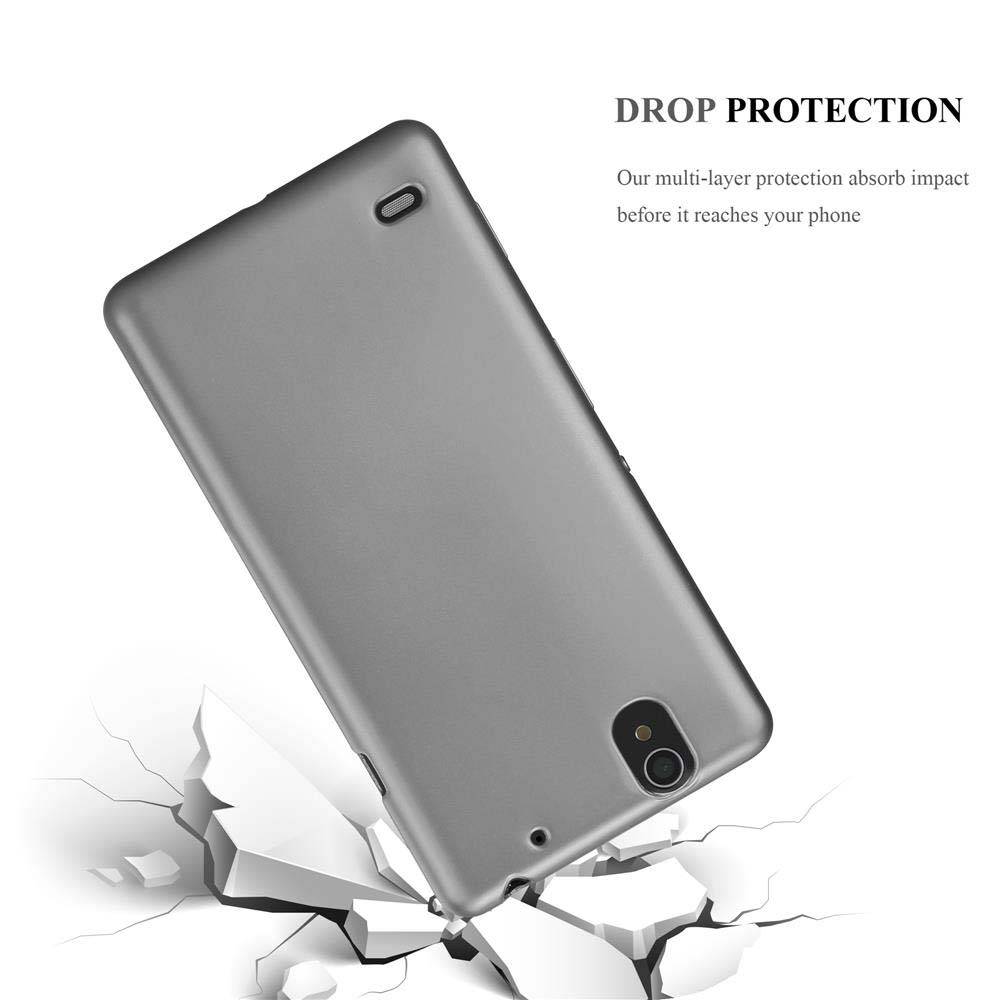 Cadorabo Schutzhülle für Sony Xperia C4 Hülle in Grau Handyhülle TPU Silikon Etui Cover Case