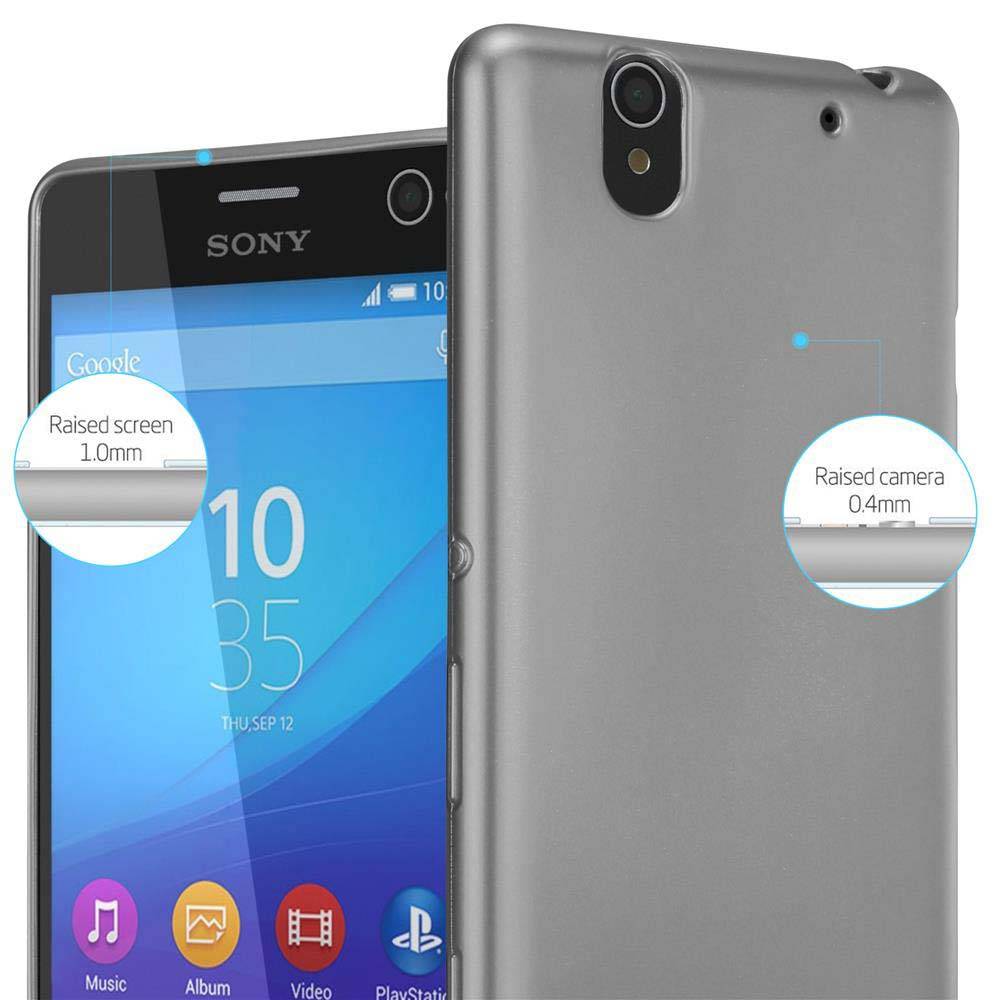 Cadorabo Schutzhülle für Sony Xperia C4 Hülle in Grau Handyhülle TPU Silikon Etui Cover Case