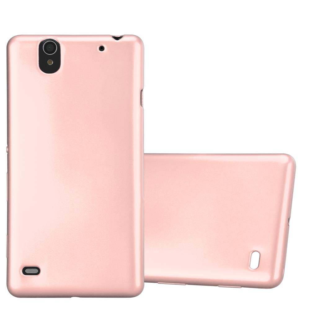 Cadorabo Schutzhülle für Sony Xperia C4 Hülle in Rosa Handyhülle TPU Silikon Etui Cover Case