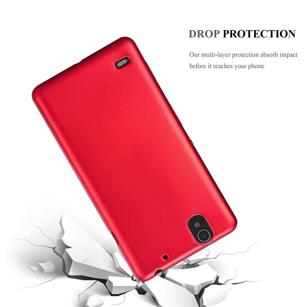Cadorabo Schutzhülle für Sony Xperia C4 Hülle in Rot Handyhülle TPU Silikon Etui Cover Case