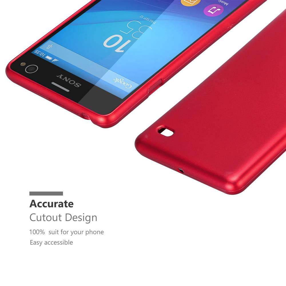 Cadorabo Schutzhülle für Sony Xperia C4 Hülle in Rot Handyhülle TPU Silikon Etui Cover Case