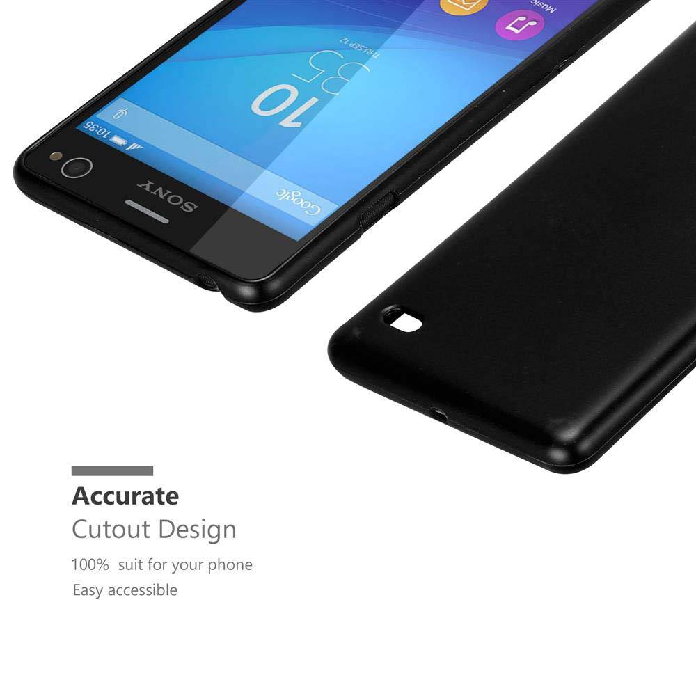 Cadorabo Schutzhülle für Sony Xperia C4 Hülle in Schwarz Handyhülle TPU Silikon Etui Cover Case