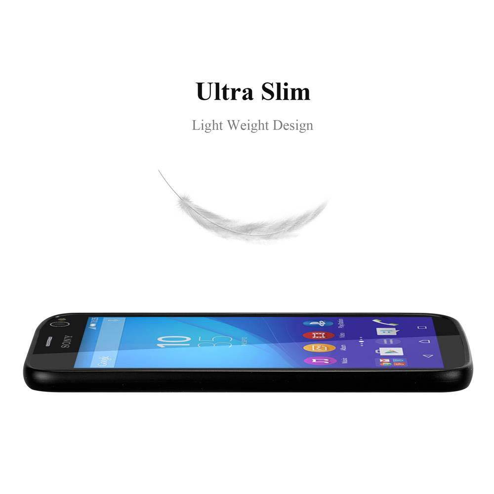 Cadorabo Schutzhülle für Sony Xperia C4 Hülle in Schwarz Handyhülle TPU Silikon Etui Cover Case