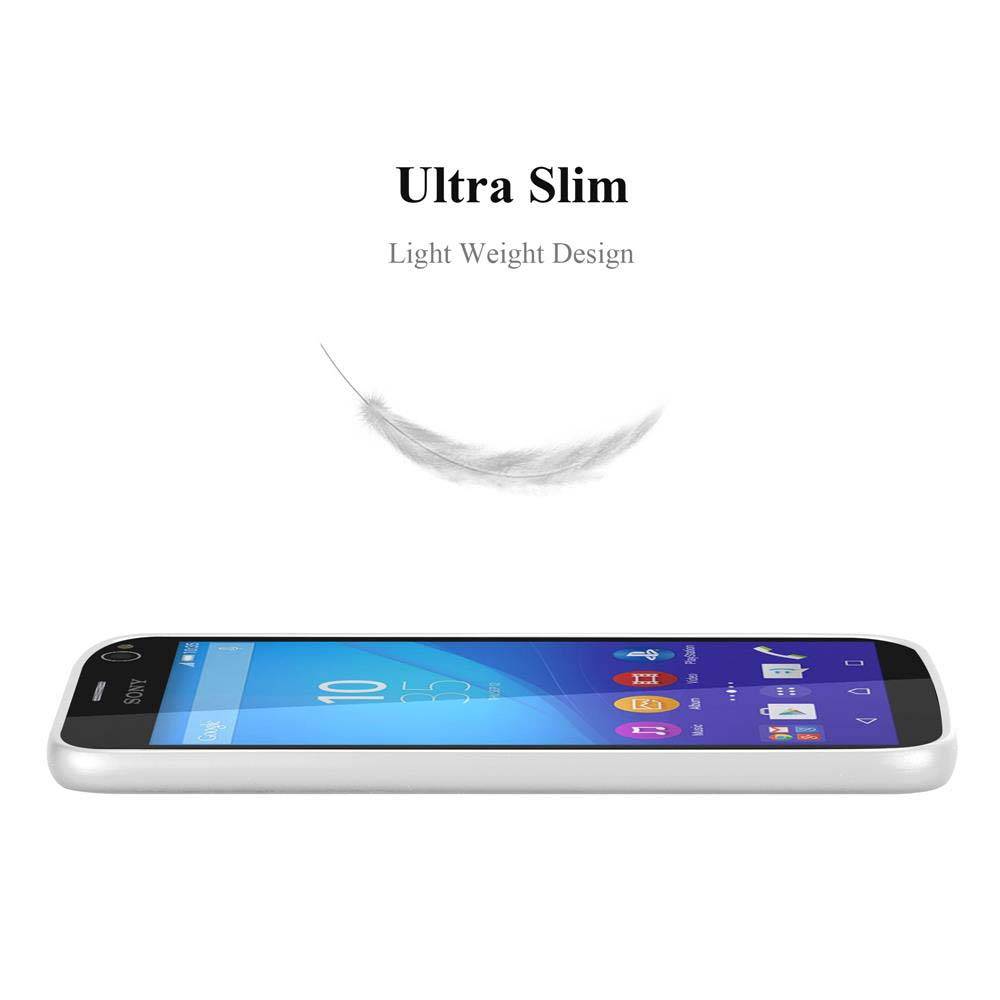 Cadorabo Schutzhülle für Sony Xperia C4 Hülle in Silber Handyhülle TPU Silikon Etui Cover Case