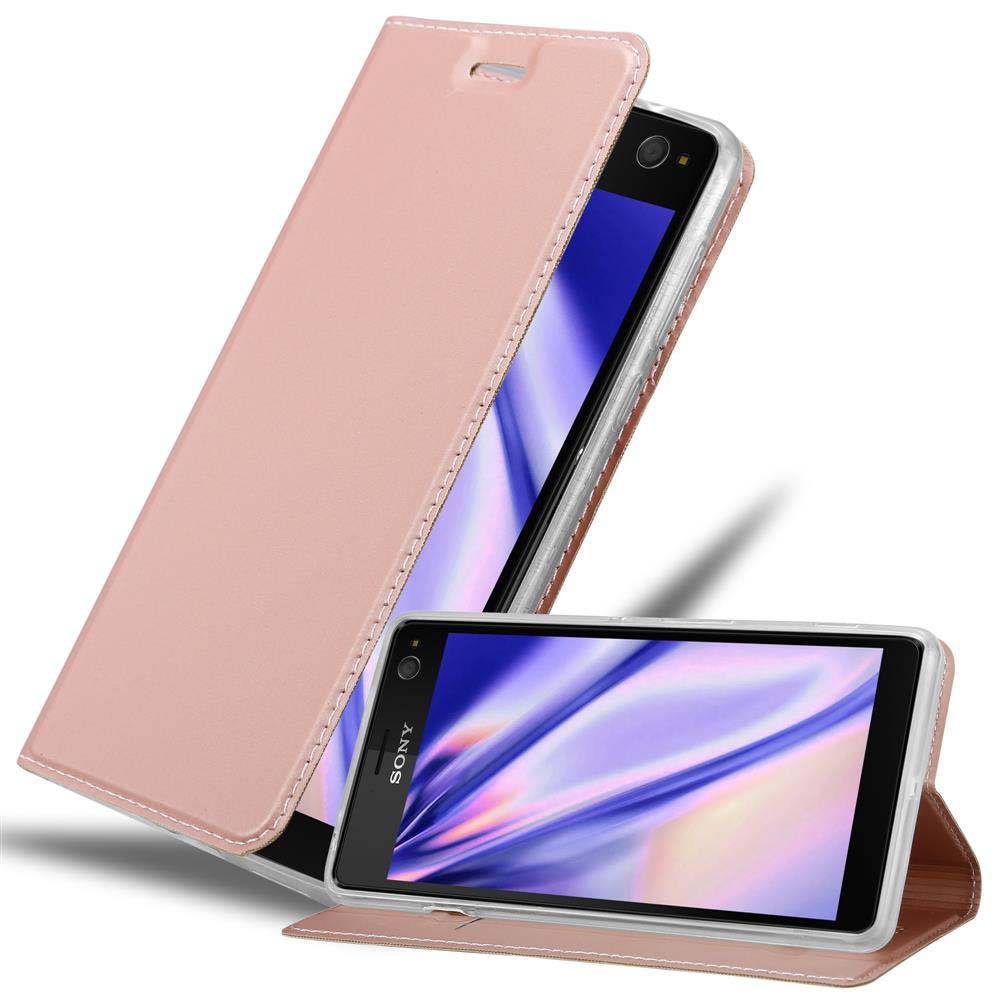 Cadorabo Handyhülle für Sony Xperia C4 Schutz Hülle in Rosa Cover Etui Book Case Booklet