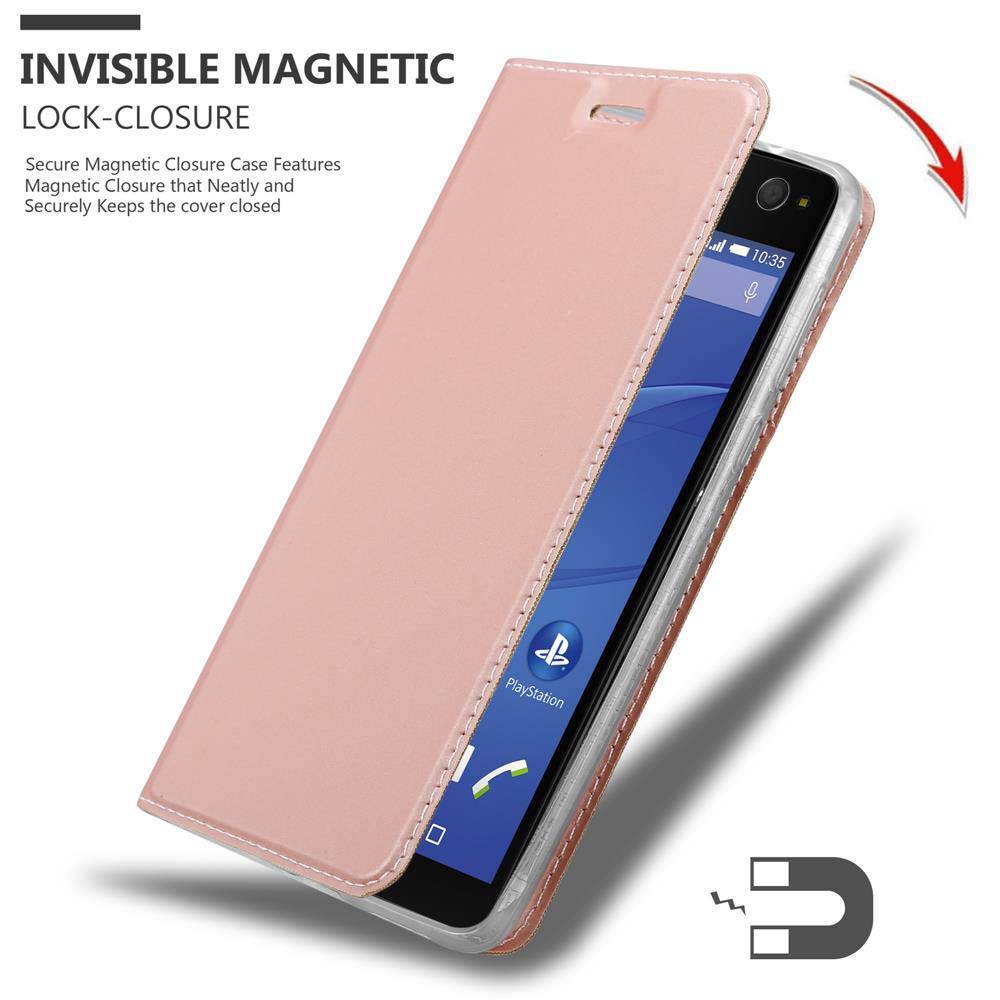 Cadorabo Handyhülle für Sony Xperia C4 Schutz Hülle in Rosa Cover Etui Book Case Booklet
