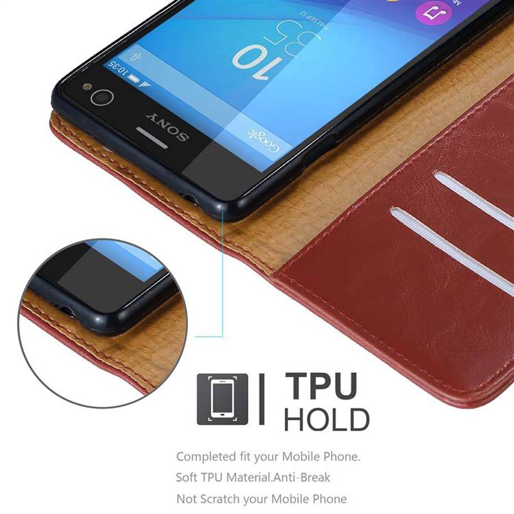 Cadorabo Hülle für Sony Xperia C4 Schutzhülle in Rot Handyhülle Book Tasche Case Etui Luxury