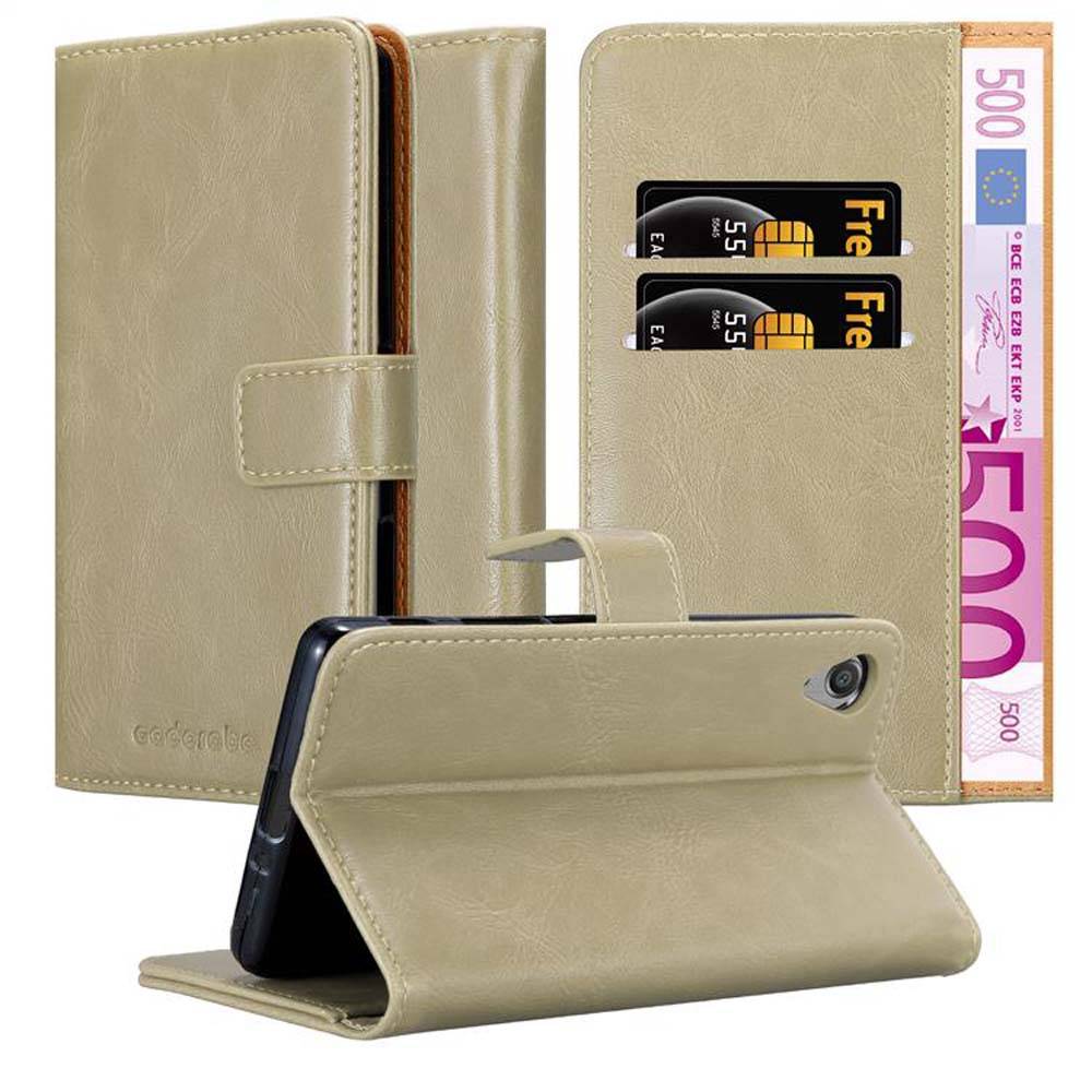 Cadorabo Hülle für Sony Xperia X Schutzhülle in Braun Handyhülle Book Tasche Case Etui Luxury