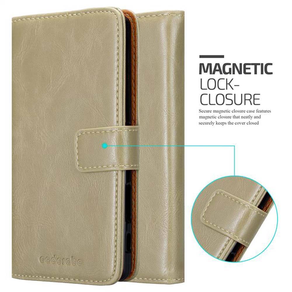 Cadorabo Hülle für Sony Xperia X Schutzhülle in Braun Handyhülle Book Tasche Case Etui Luxury