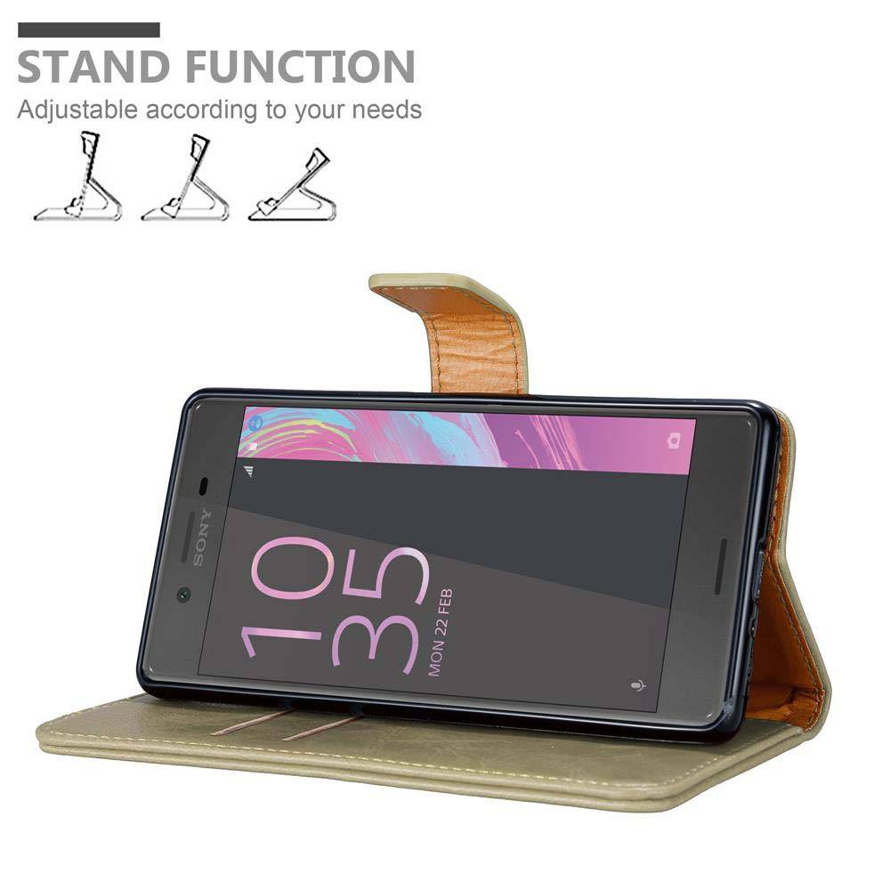 Cadorabo Hülle für Sony Xperia X Schutzhülle in Braun Handyhülle Book Tasche Case Etui Luxury