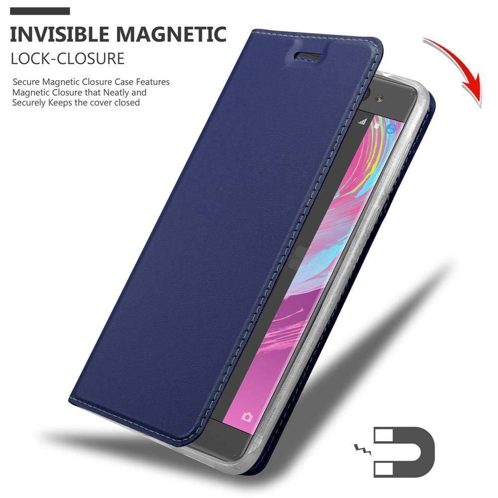 Cadorabo Handyhülle für Sony Xperia XA Schutz Hülle in Blau Cover Etui Book Case Booklet
