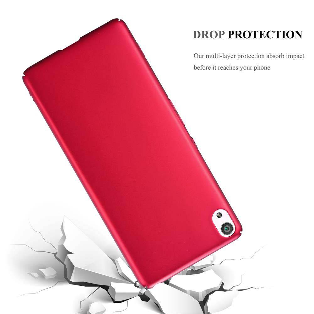 Cadorabo Hülle für Sony Xperia XA Schutzhülle in Rot Hard Case Handy Hülle Etui
