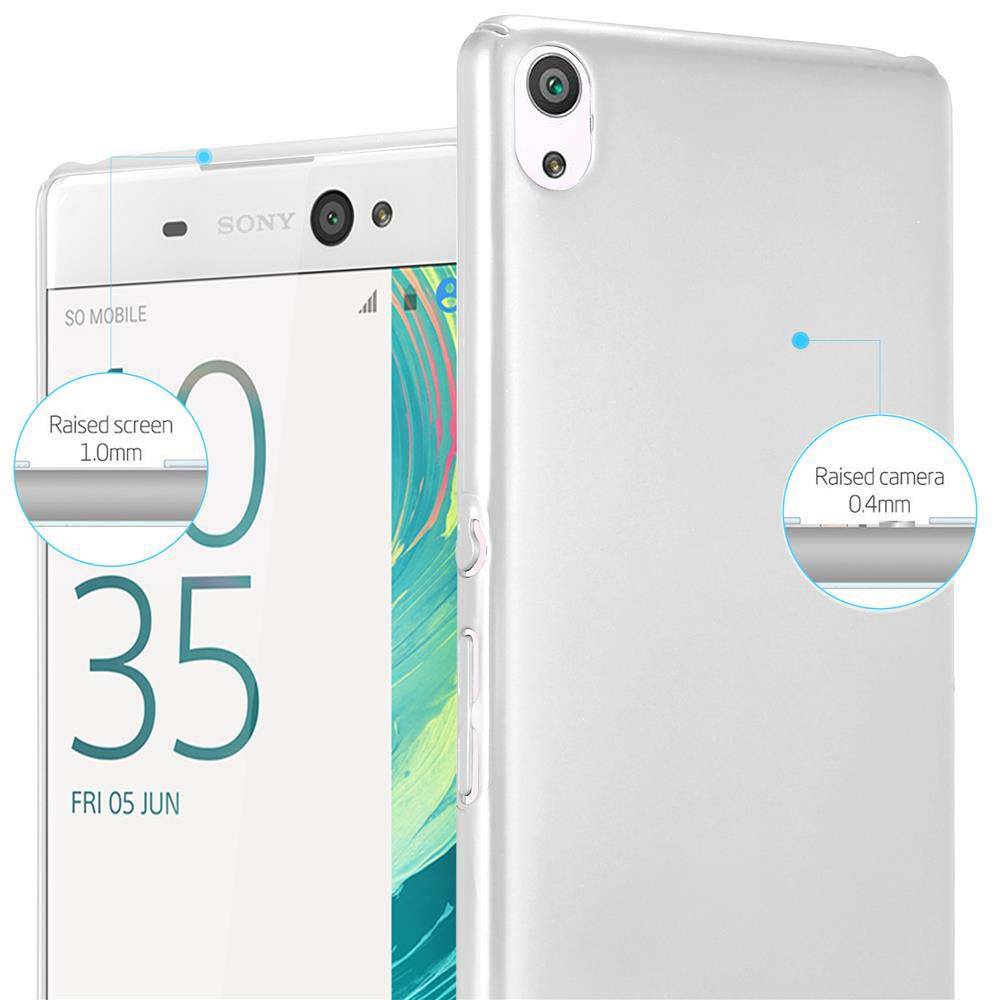 Cadorabo Hülle für Sony Xperia XA Schutzhülle in Silber Hard Case Handy Hülle Etui