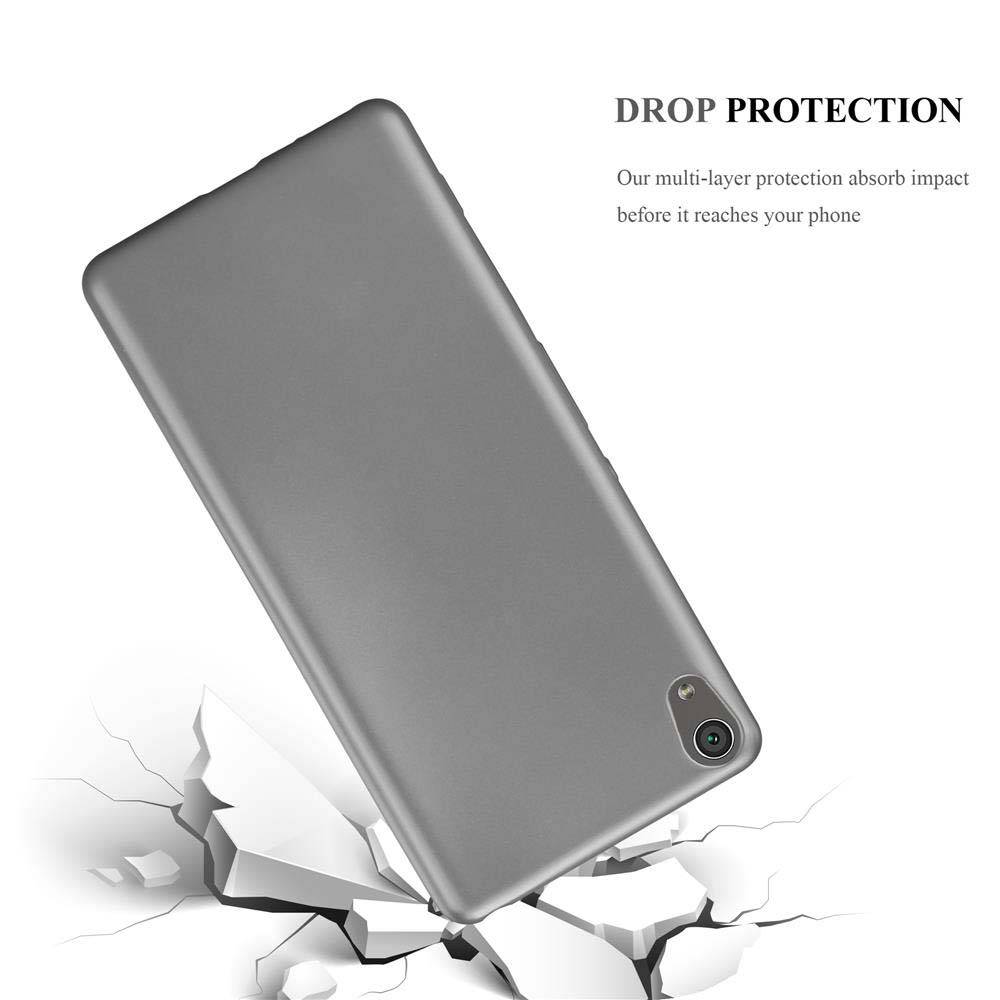 Cadorabo Schutzhülle für Sony Xperia XA Hülle in Grau Handyhülle TPU Silikon Etui Cover Case