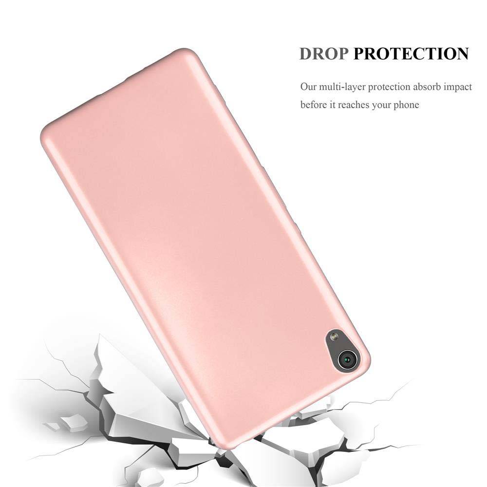 Cadorabo Schutzhülle für Sony Xperia XA Hülle in Rosa Handyhülle TPU Silikon Etui Cover Case