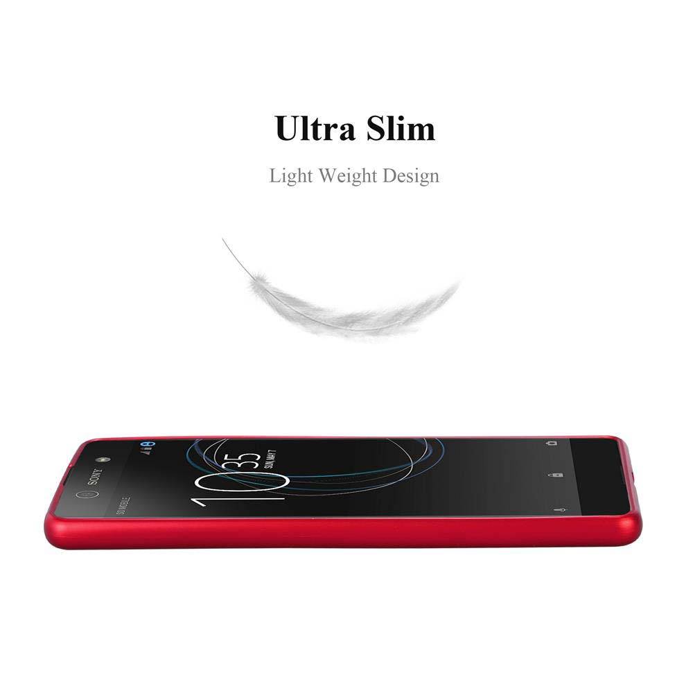 Cadorabo Schutzhülle für Sony Xperia XA Hülle in Rot Handyhülle TPU Silikon Etui Cover Case