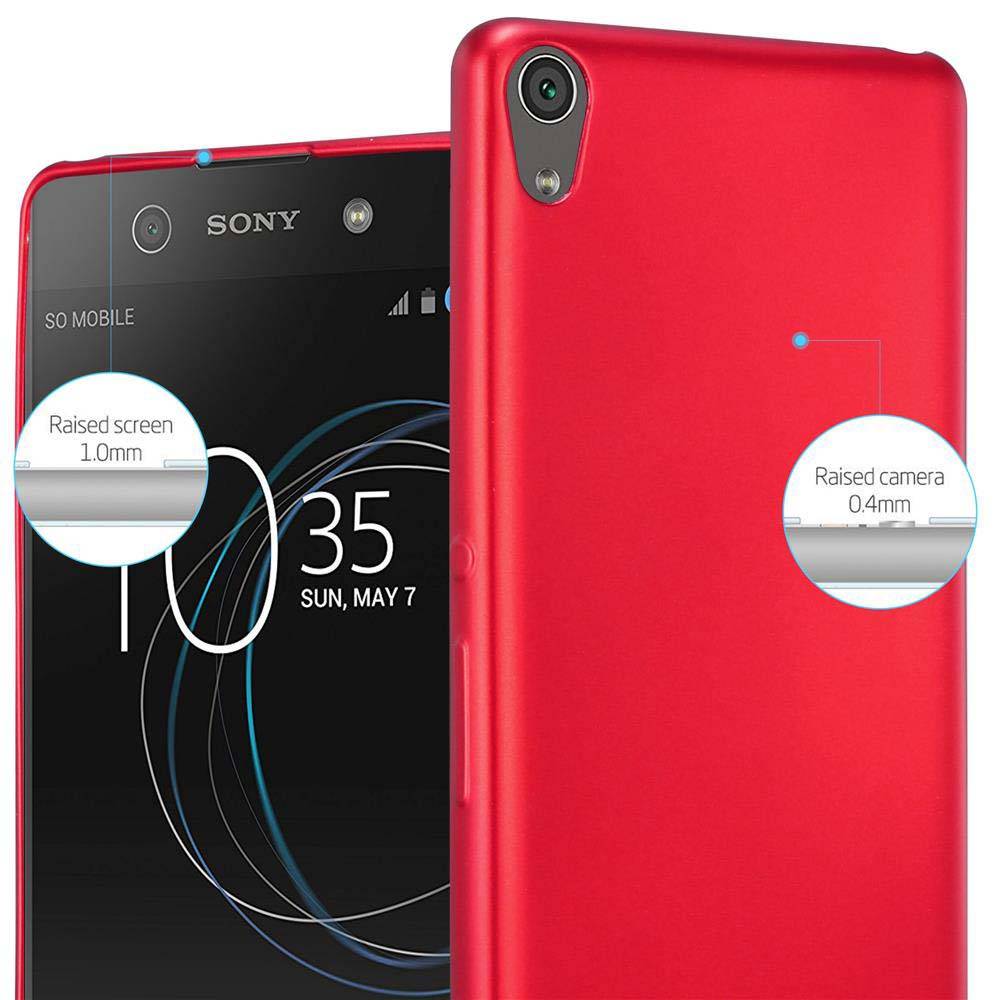 Cadorabo Schutzhülle für Sony Xperia XA Hülle in Rot Handyhülle TPU Silikon Etui Cover Case