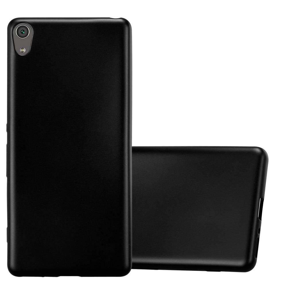 Cadorabo Schutzhülle für Sony Xperia XA Hülle in Schwarz Handyhülle TPU Silikon Etui Cover Case