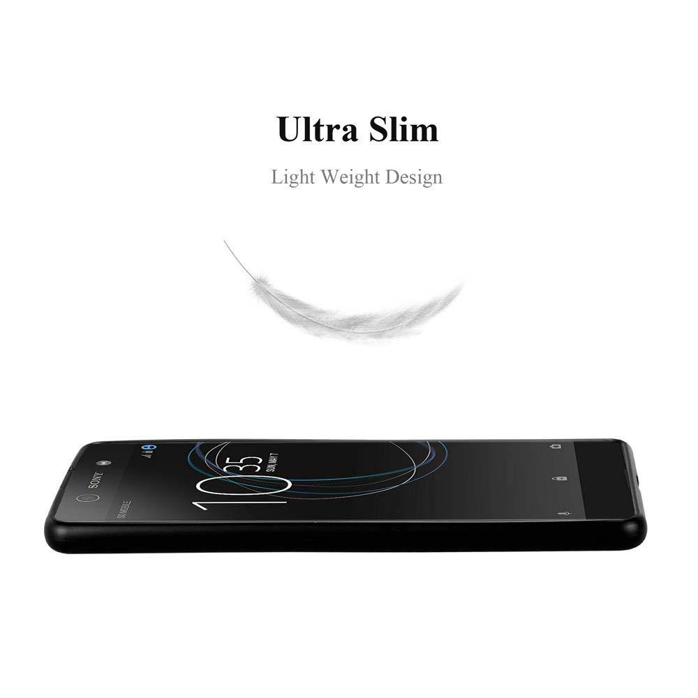 Cadorabo Schutzhülle für Sony Xperia XA Hülle in Schwarz Handyhülle TPU Silikon Etui Cover Case
