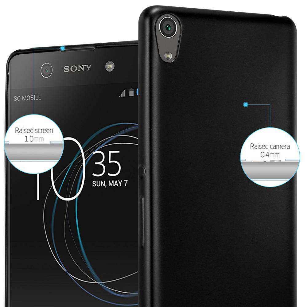 Cadorabo Schutzhülle für Sony Xperia XA Hülle in Schwarz Handyhülle TPU Silikon Etui Cover Case