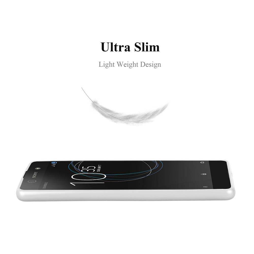 Cadorabo Schutzhülle für Sony Xperia XA Hülle in Silber Handyhülle TPU Silikon Etui Cover Case