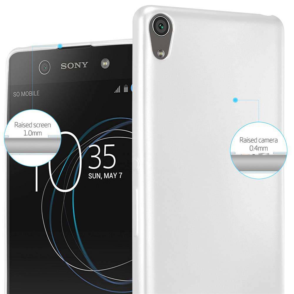 Cadorabo Schutzhülle für Sony Xperia XA Hülle in Silber Handyhülle TPU Silikon Etui Cover Case