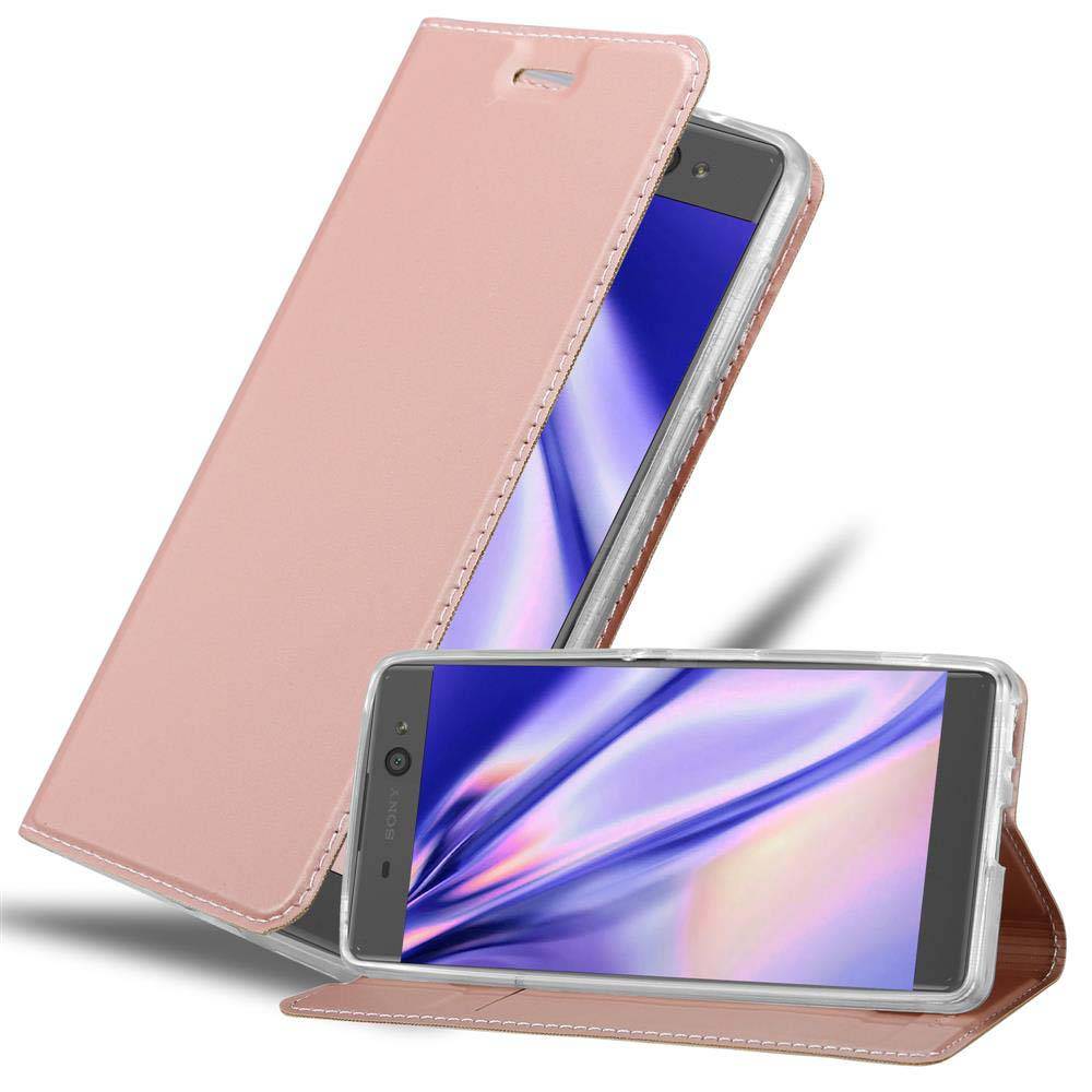 Cadorabo Handyhülle für Sony Xperia XA Schutz Hülle in Rosa Cover Etui Book Case Booklet