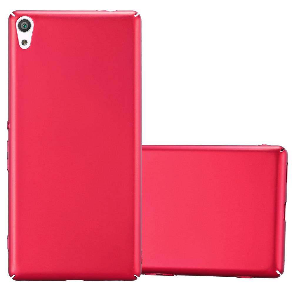 Cadorabo Hülle für Sony Xperia XA ULTRA Schutzhülle in Rot Hard Case Handy Hülle Etui