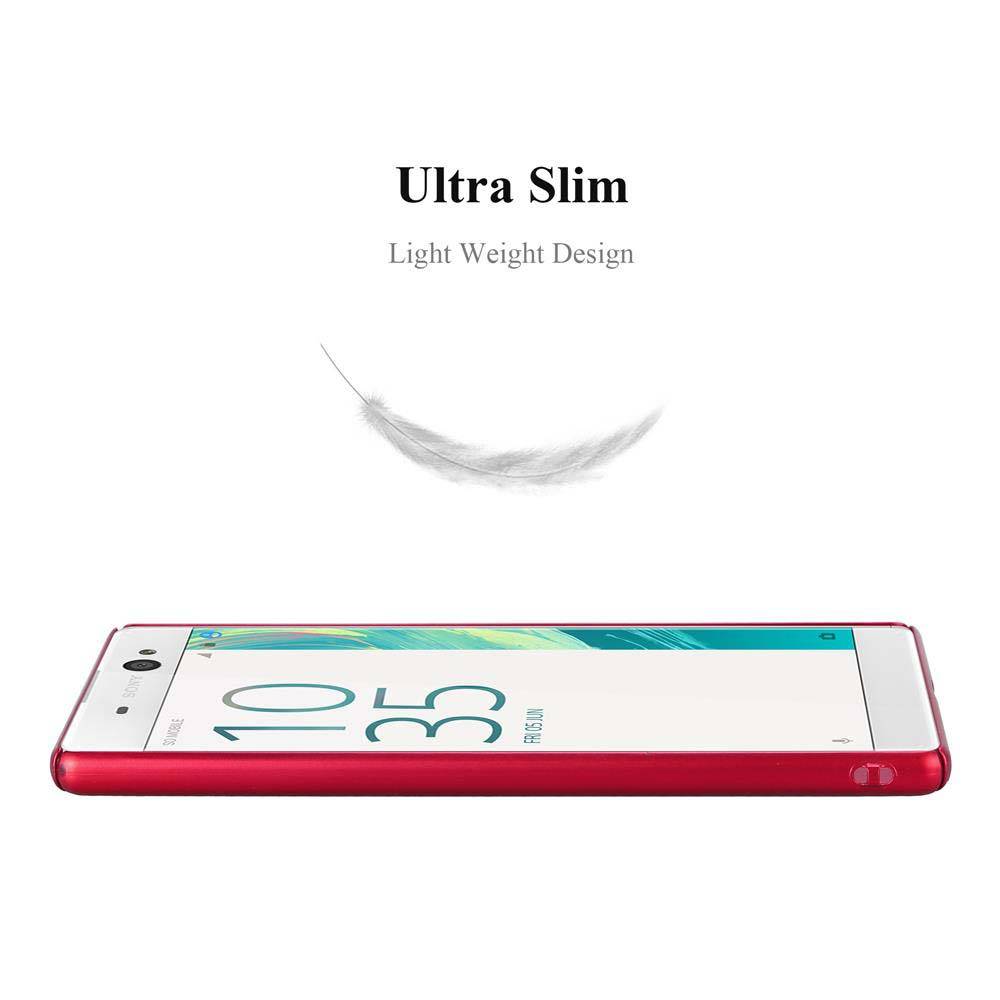 Cadorabo Hülle für Sony Xperia XA ULTRA Schutzhülle in Rot Hard Case Handy Hülle Etui