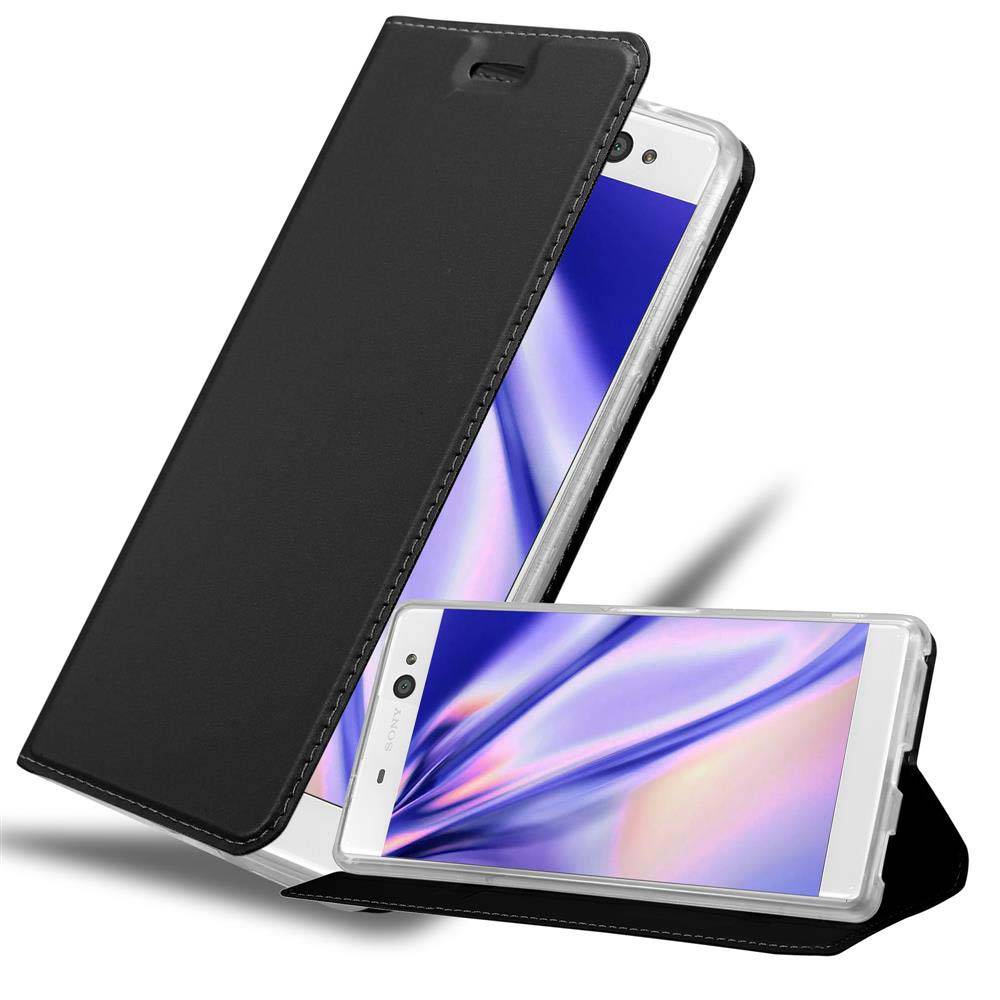 Cadorabo Handyhülle für Sony Xperia XA ULTRA Schutz Hülle in Schwarz Cover Etui Book Case Booklet