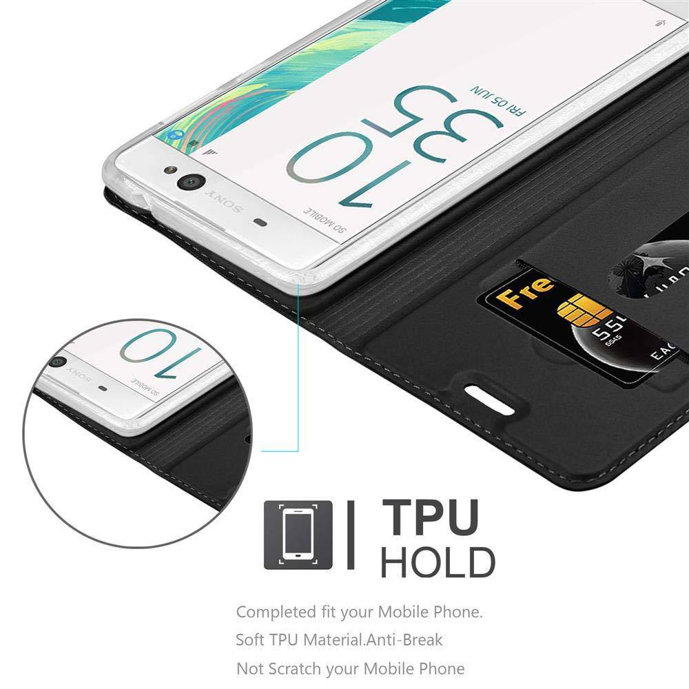 Cadorabo Handyhülle für Sony Xperia XA ULTRA Schutz Hülle in Schwarz Cover Etui Book Case Booklet